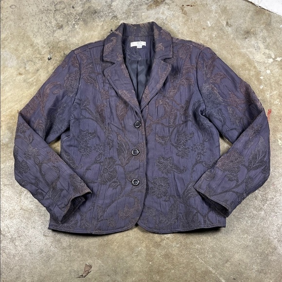 erin london Jackets & Blazers - Erin by Erin London Women's Purple Floral Jacket
Size: Large